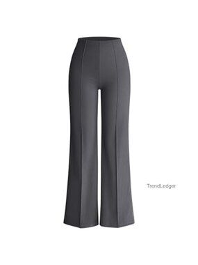 High Waist Wide Leg Casual Pants 4-Way Stretch Breathable Yoga Pants Fall